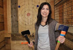 Althea Gillespie is the owner of Lumber Yard Axe Throwing in Greenwood, where patrons can enjoy axe throwing and local craft beer, wine and cider.