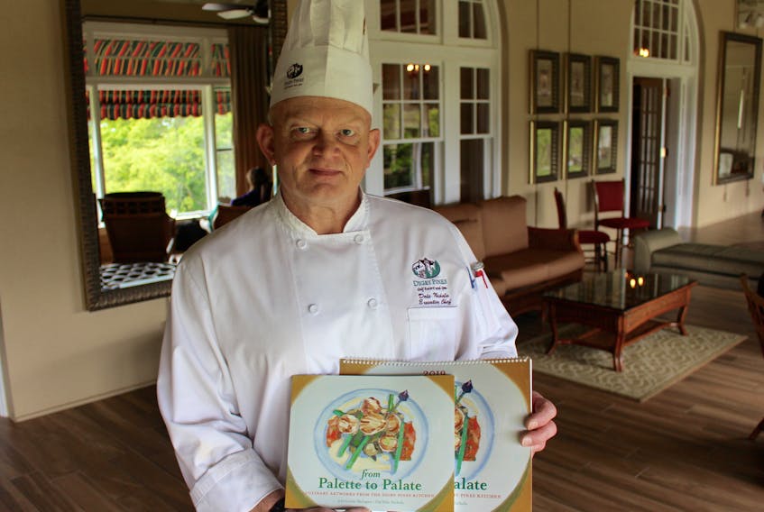 Digby Pines chef Dale Nichols and the cookbook From Palette to Palate - Culinary Artworks from the Digby Pines Kitchen