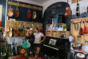 Ashley and Tony Wood, owners of The Spoke and Note in downtown Windsor, have been busy filling their store with everything cyclists and musicians need.