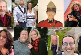 Some of the victims of Nova Scotia's mass killing, from left to right: Top: Tom Bagley, Greg and Jennifer Blair and Lisa McCully. Bottom: Heather O'Brien, Alanna Jenkins and Sean McLeod, Emily Tuck, Jolene Oliver and Aaron (Friar) Tuck.