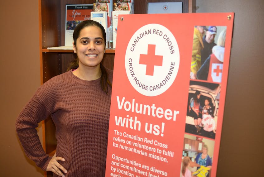 Kashika Jaggi volunteers at several organizations in Amherst, including the Canadian Red Cross.