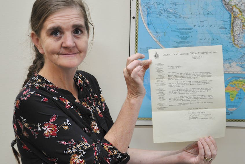 Michelle MacLeod Stewart holds a letter that was supposed to have been sent on June 3, 1941, but was never delivered. On Monday, she hopes to see it reach its final destination.