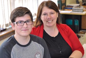 Blair Curtis, left, and his mom, Gerri-Lynn, are starting a support group for parents of transgender and gender diverse kids. The group will meet at Grenfell Campus in Corner Brook on Tuesday, with parents meeting in one room and children in another.
