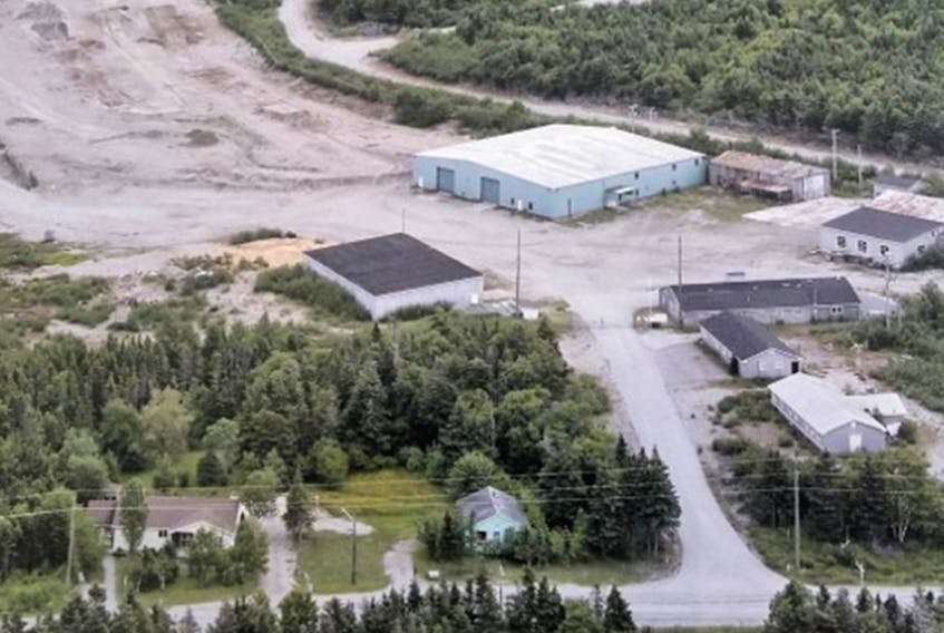 This is an aerial view of the location in Barachois Brook where a cannabis production facility is expected to be set up this year.