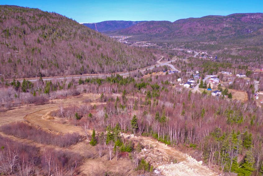 NewLine Developments Inc. is selling 13 housing lots in a new development located within the Town of Hughes Brook. Access to the development is via a road off the Corner Brook Pulp and Paper forest access road at the top of the hill above the entrance to the town.  - NewLine Developments Inc. photo