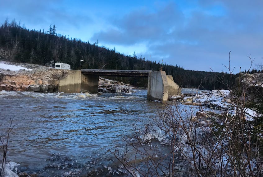 The bridge crossing Goose Arm Brook has been too extensively damaged to be used by snowmobilers the rest of this winter.