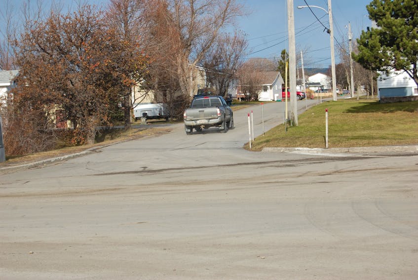 While traffic entering Empire Avenue in Stephenville like this pickup truck will still be permitted during a trial next year, the stop sign will be swapped out for a “No Exit” sign resulting in traffic not being able to exit onto West Street in the foreground.