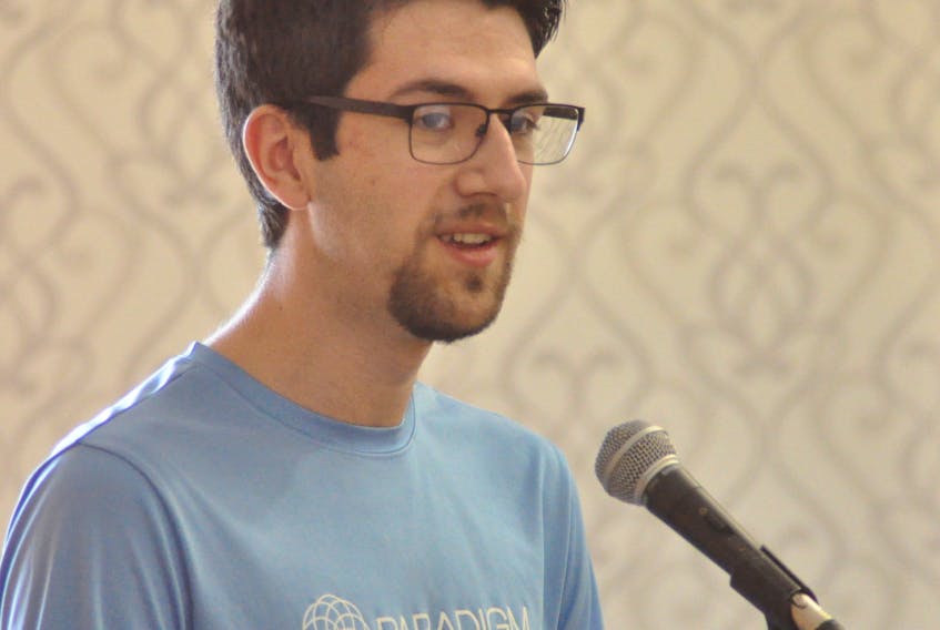 Kyle Genge, a Memorial engineering student who is part of the Paradigm Hyperloop team, spoke at a luncheon meeting of the Greater Corner Brook Board of Trade at the Glynmill Inn on Friday.