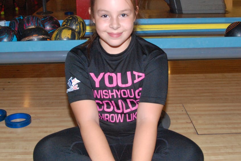 Abigail Tiller, 10-year-old daughter of Tracy and Craig Tiller, will represent Corner Brook Centre Bowl in bantam girls singles action at the 2017 Youth Bowling Canada provincial roll-offs scheduled for later this month at the Corner Brook Centre Bowl.