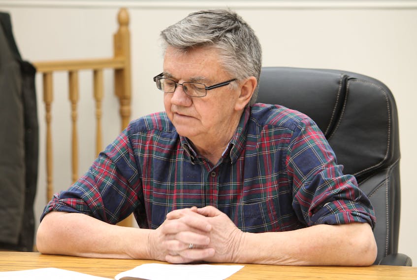 Coun. Mike Tobin of the finance committee during discussions at Thursday’s regular general meeting of the Stephenville town council.