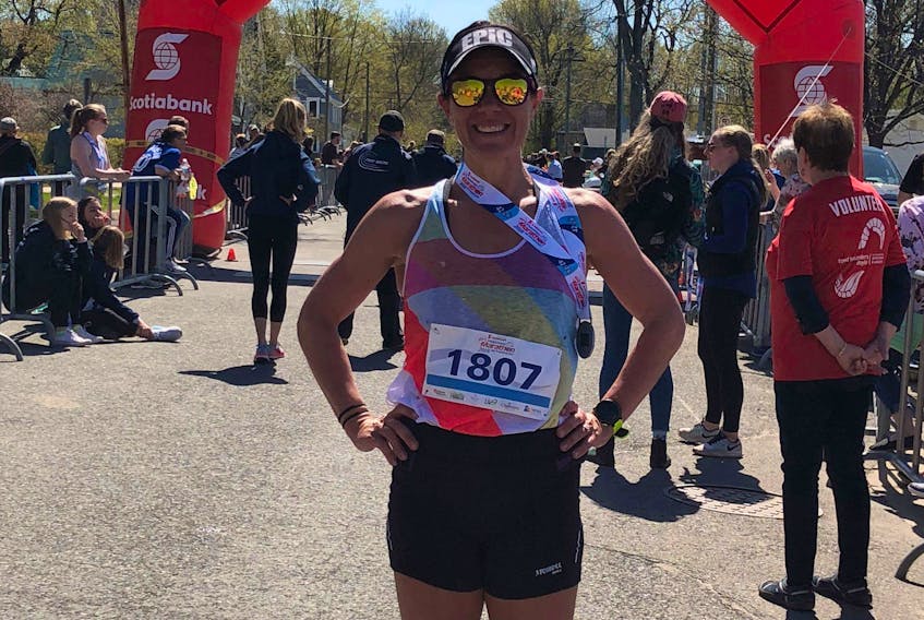 Stephanie Seaward, daughter of Corner Brook’s Paul and Shelia Seaward, finished fourth overall on the women’s side with a personal best time at the 2018 Scotiabank Fredericton Marathon.