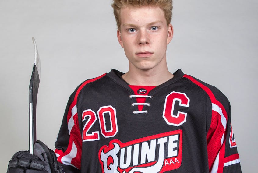 Isaac Langdon, a 15-year-old Deer Lake native who has played with the Quinte Red Devils minor midget hockey team in the Ontario Hockey Association for four years, has committed to playing for the Division 1 Clarkson University Golden Knights of the National Collegiate Athletic Association (NCAA) for the 2020 season.