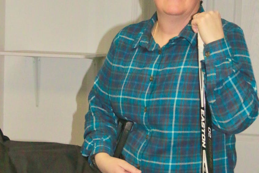 Glendine (Kenny) Cull still plays hockey with the girls, 44 years after her start in minor hockey at the age of seven when she shared the ice with the boys in the Deer Lake minor hockey system.
