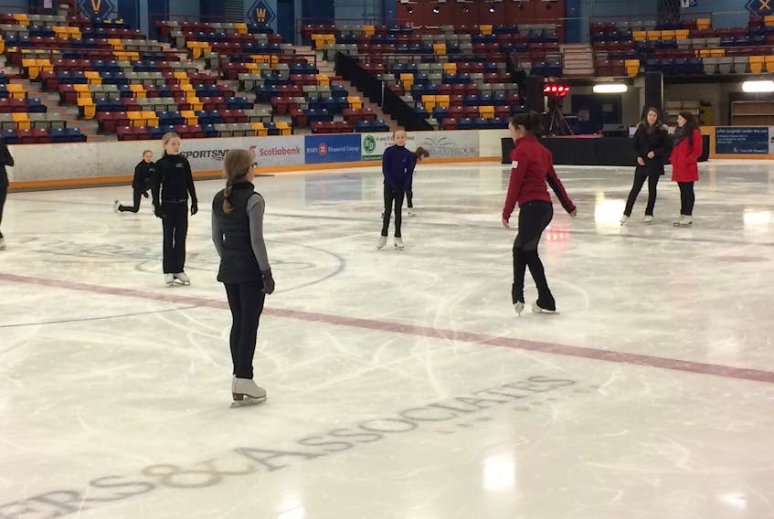 Olympic medalist Kaetlyn Osmond was on the ice at the Corner Brook Civic Centre with members of the Silver Blades Skating Club on Friday morning.