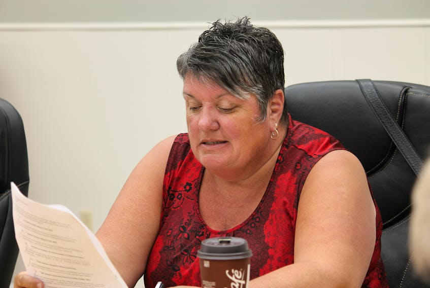 Deputy Mayor Susan Fowlow, chair of the Stephenville town council's traffic and planning committee, makes a motion to defer an item for outline planning permission to construct a four-plex building at 89 West Street.