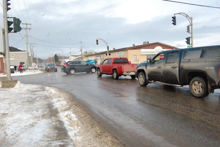 The traffic lights at the intersection of Main and Queen Streets in Stephenville have not been functioning since Friday afternoon and drivers are asked to exercise caution at the four-way intersection.