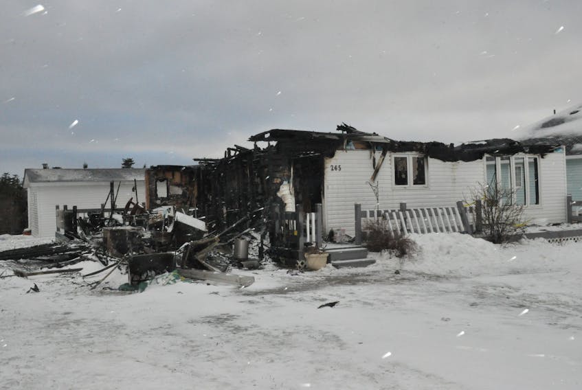 This home on Main Street in Port au Port East was completed destroyed in a fire on Wednesday evening but the owner got out before the fire spread.