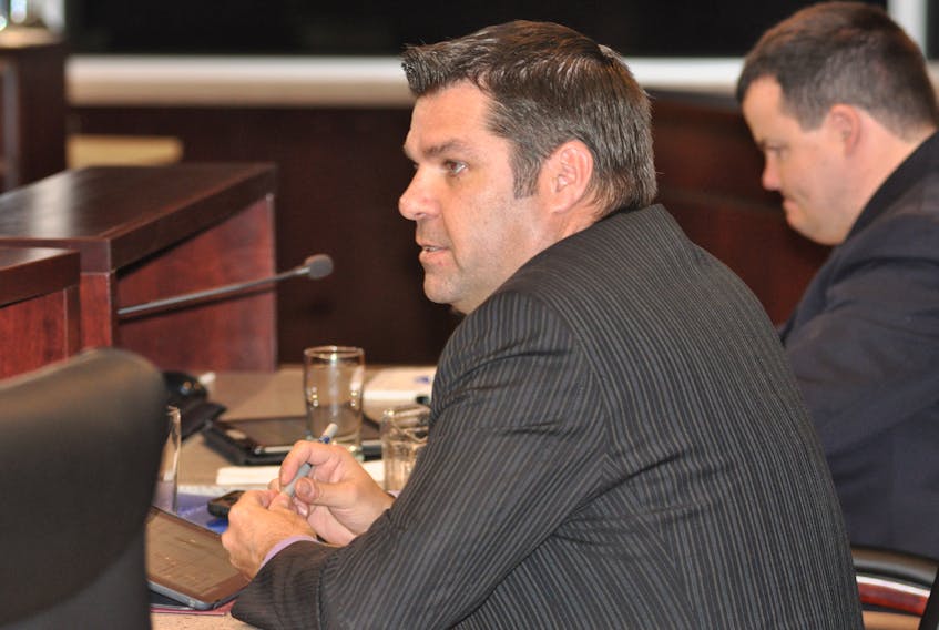 Dale Park, the city's director of finance and administration, and acting city manager, is shown during Monday night's meeting of Corner Brook City Council.