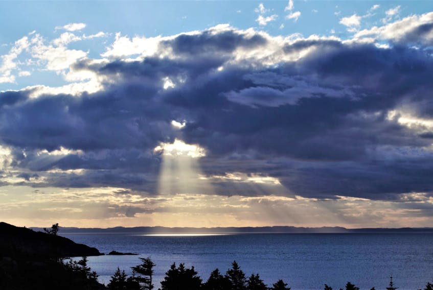 Earlier this month, Jerome Canning spotted sunbeams over New Perlican, N.L. He says the wonderment he first felt as a child at seeing sunbeams has never changed.