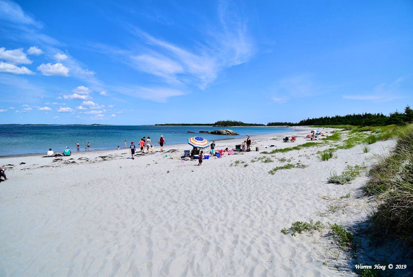 When the heat and humidity reach oppressive levels in the city, many seek relief at the water’s edge. Warren Hoeg snapped this lovely photo last month at Taylor Head Provincial Park Beach along Nova Scotia’s Eastern Shore, N.S. That sand sure does look inviting…