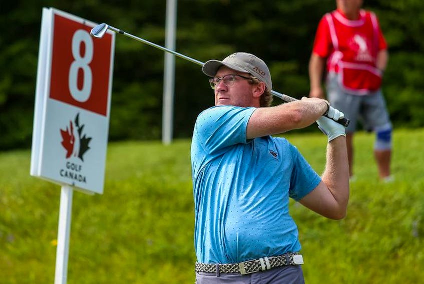 William Buhl is the leader after the third round of the Canadian Men's Amateur Championship at Glen Arbour Golf Course. - Justin Naro / Golf Canada