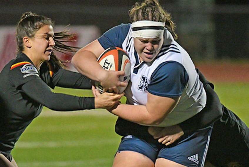 Veteran prop Sam Lake will serve as one of the captains this season for the defending national champion X-Women rugby team. Contributed