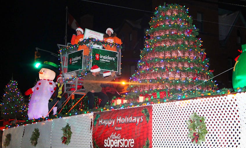 A giant shopping cart and Christmas tree of chocolate chip cookies helped the Atlantic Superstore to a best major commercial float recognition during the Antigonish Santa Claus parade, Nov. 24.