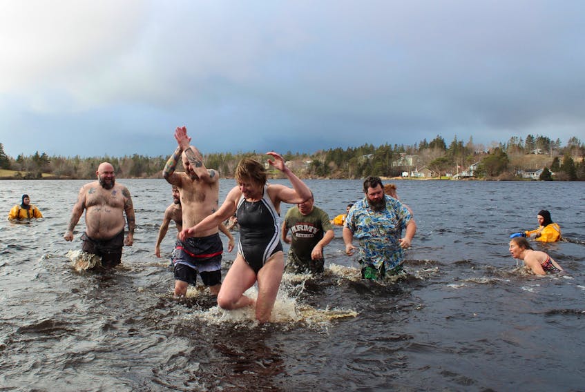 The Polar Bear Dip at the start of 2020 (Jan. 1). The dip has been cancelled for next year.  File Photo