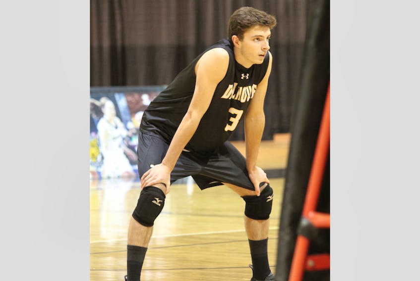 Alec Cottreau of Plymouth, Yarmouth County, is a first-year commerce student at Dalhousie University, where he also is playing on the men's varsity volleyball team.