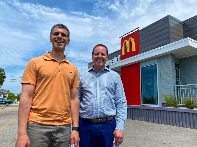 Pierre Jacoub and Pierre Marois, owners of five McDonald’s restaurants on the South Shore, rank community involvement at the same level as customer service.