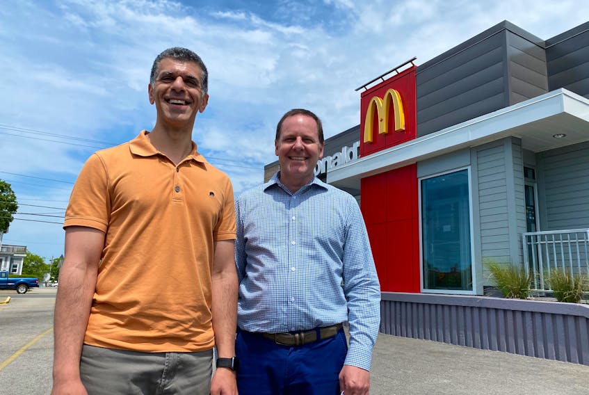 Pierre Jacoub and Pierre Marois, owners of five McDonald’s restaurants on the South Shore, rank community involvement at the same level as customer service.