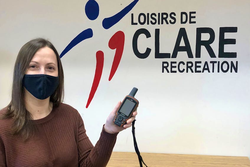 Réanne Flynn, Community Development Officer for the Municipality of Clare, encourages those who are weary of winter to get out and participate in finding some of the many geocaches in the region.