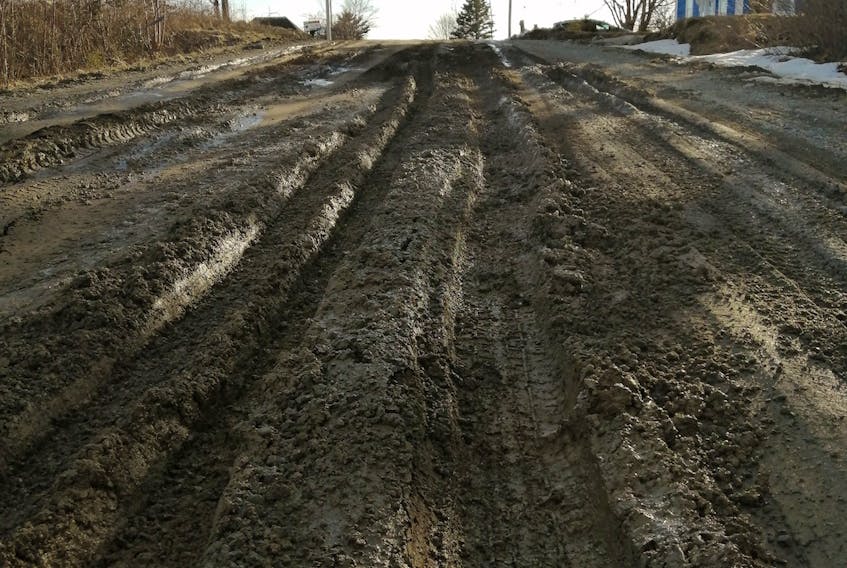 The condition of the Lake George Road in Yarmouth County in early 2021.