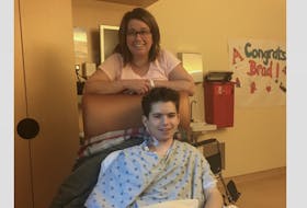 Yarmouth residents Patti Verran and her son Bradley during the spring of 2019 when she became a living organ donor for him when he needed a kidney transplant. FAMILY PHOTO