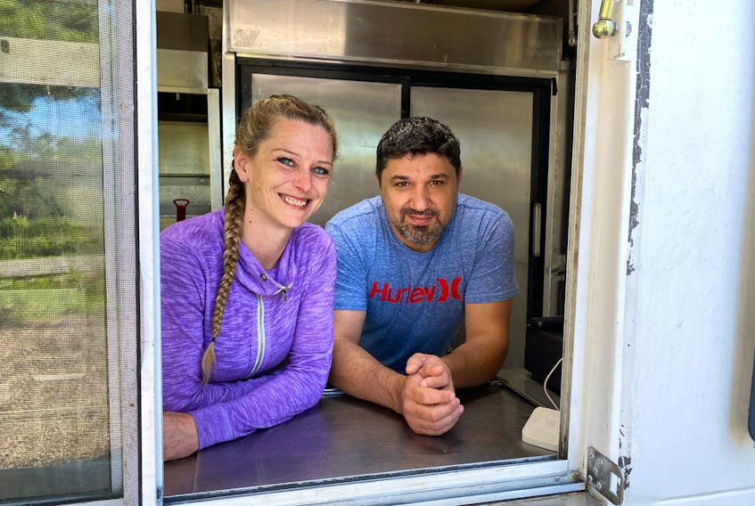Tracy and Mitchell Muise have opened up a food truck in Quinan, Yarmouth County, just before the pavement ends in this rural area.