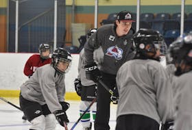 Ryan Graves was back in hometown of Yarmouth to run a hockey school for minor hockey kids July 15-19. TINA COMEAU PHOTO