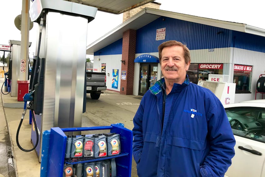 Guy Surette, owner/manager of Tusket Ultra Mart, where the convenience store and gas pumps will remain open but the mechanical bays will be closing. ERIC BOURQUE