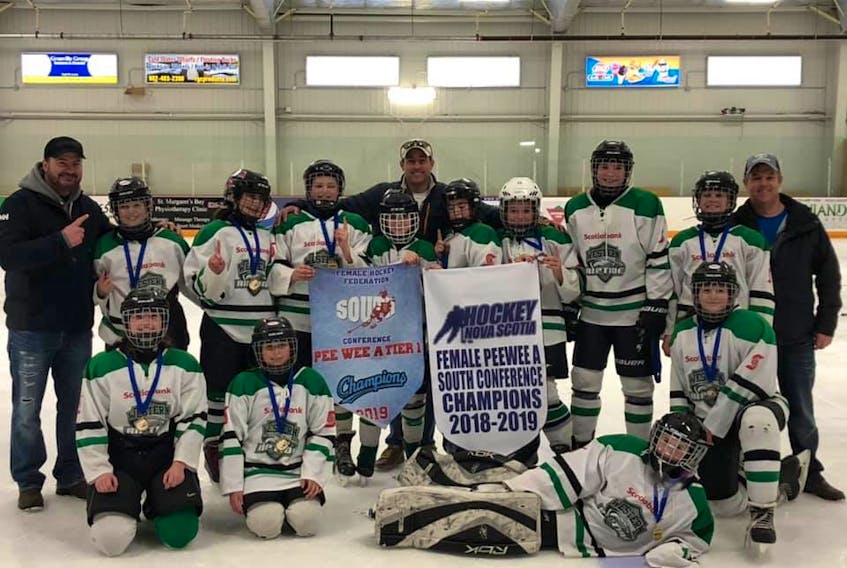 Western Riptide scored a Peewee A South Conference female championship title this past weekend.