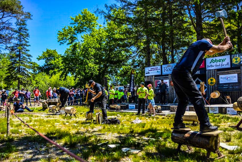 The Nova Scotia Lumberjack Championships are happening July 6-7 in Barrington, NS, at the Wild Axe Park.