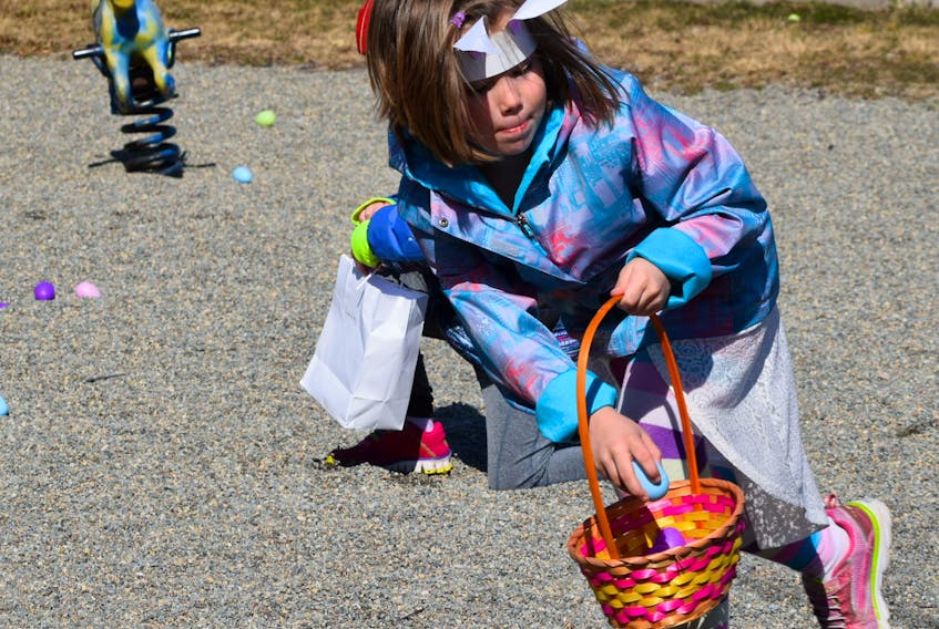 Children of all ages donned Easter hats and egg hunting costumes for the Great Egg Hunt, hosted by the Municipality of Barrington Recreation Department on March 31 at the Sherose Island Recreational Centre. KATHY JOHNSON