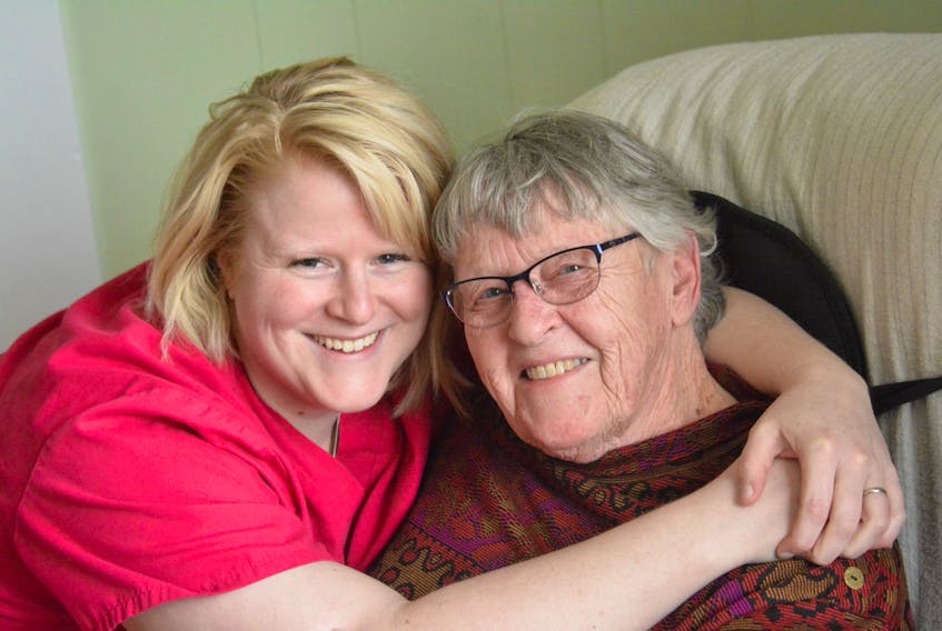 Courtney Boudreau and her Grammy Edith Hamilton of Yarmouth County.
