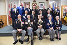 A ceremony marking the 75th anniversary of D-Day was held at the Wedgeport Legion Branch 155 on June 6. TINA COMEAU PHOTO