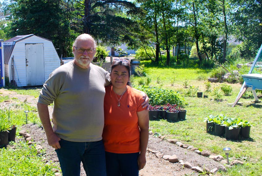 Bob and Lynette Lawrence run a small hobby farm to help them eat a paleo diet and run a crystal healing bed service in Digby.