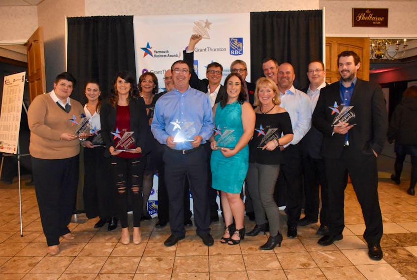 Recipients of the 2018 Yarmouth and Area Chamber of Commerce Business Awards.
