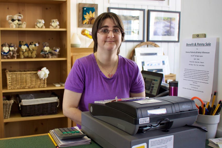 Teresa Granger is one of the employees at Water Street Creations and Consignments. This is the first job she's worked at where she gets to use a cash register.