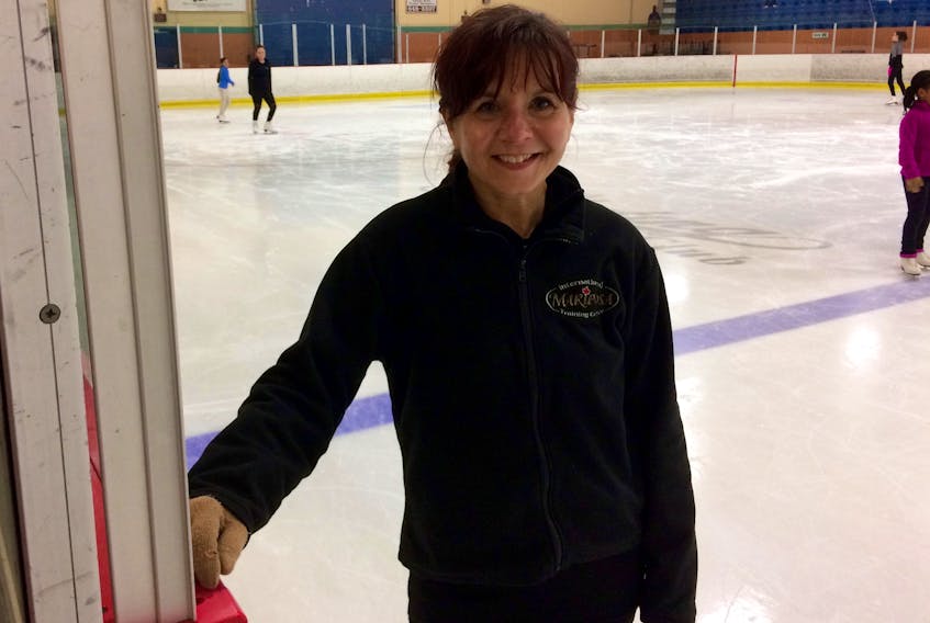 Lorelei Murphy at the Mariners Centre, where she helps out with the Yarmouth Skating Club. The Halifax native and Yarmouth County resident will compete in a big international adult skating event in Germany.