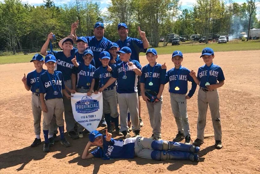 The JStrong Mosquito A Gateways won the 2018 11U Tier 1 Baseball Provincials played Sept 7-9 in Hants North.