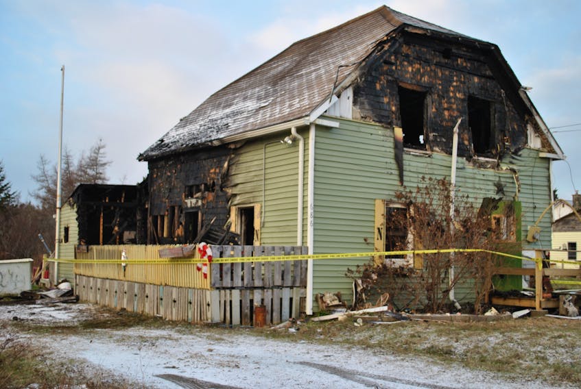 Fire destroyed the home of Willis and Leona Nickerson in Clam Point on Dec. 9. The couple has found temporary fully-furnished housing for the winter. A community effort is underway to help the couple. KATHY JOHNSON PHOTO