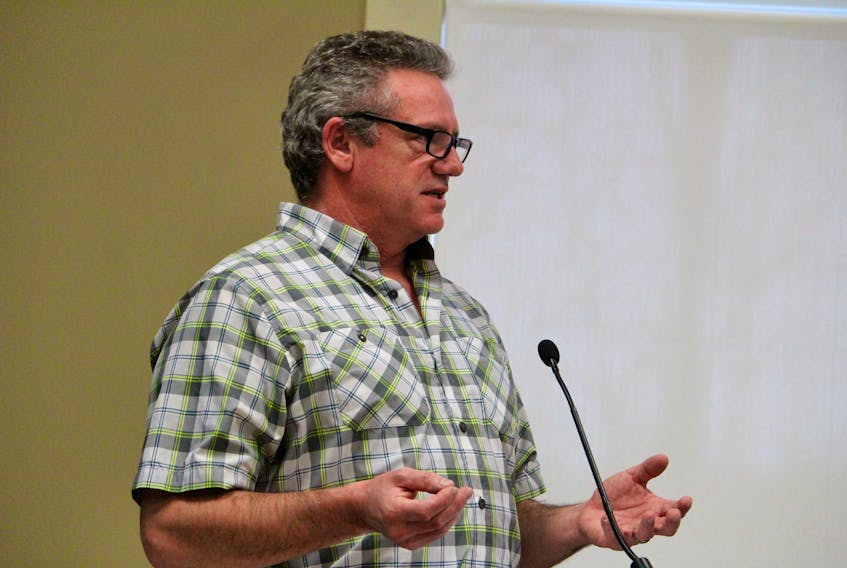 Gus Green, general manager of Waste Check, speaking to Argyle municipal council in April. He was talking about plastic bags. At the time, the Nova Scotia government was considering a provincewide ban on single-use plastic bags.