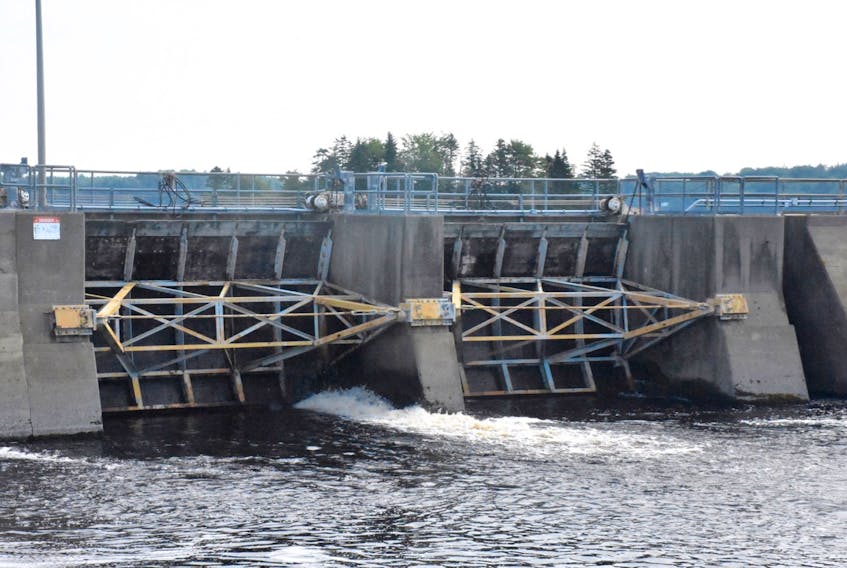 The Tusket hydro dam owned by Nova Scotia Power. TINA COMEAU PHOTO